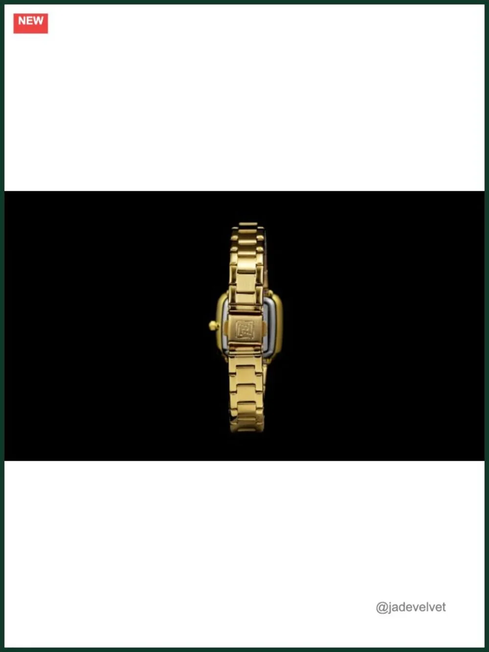 Vintage Square Quartz Watch with Stainless Steel Band, Waterproof Dress